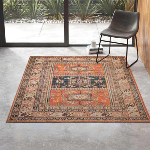 Ovid Oriental Tangerine Rust Area Rug & Reviews AllModern